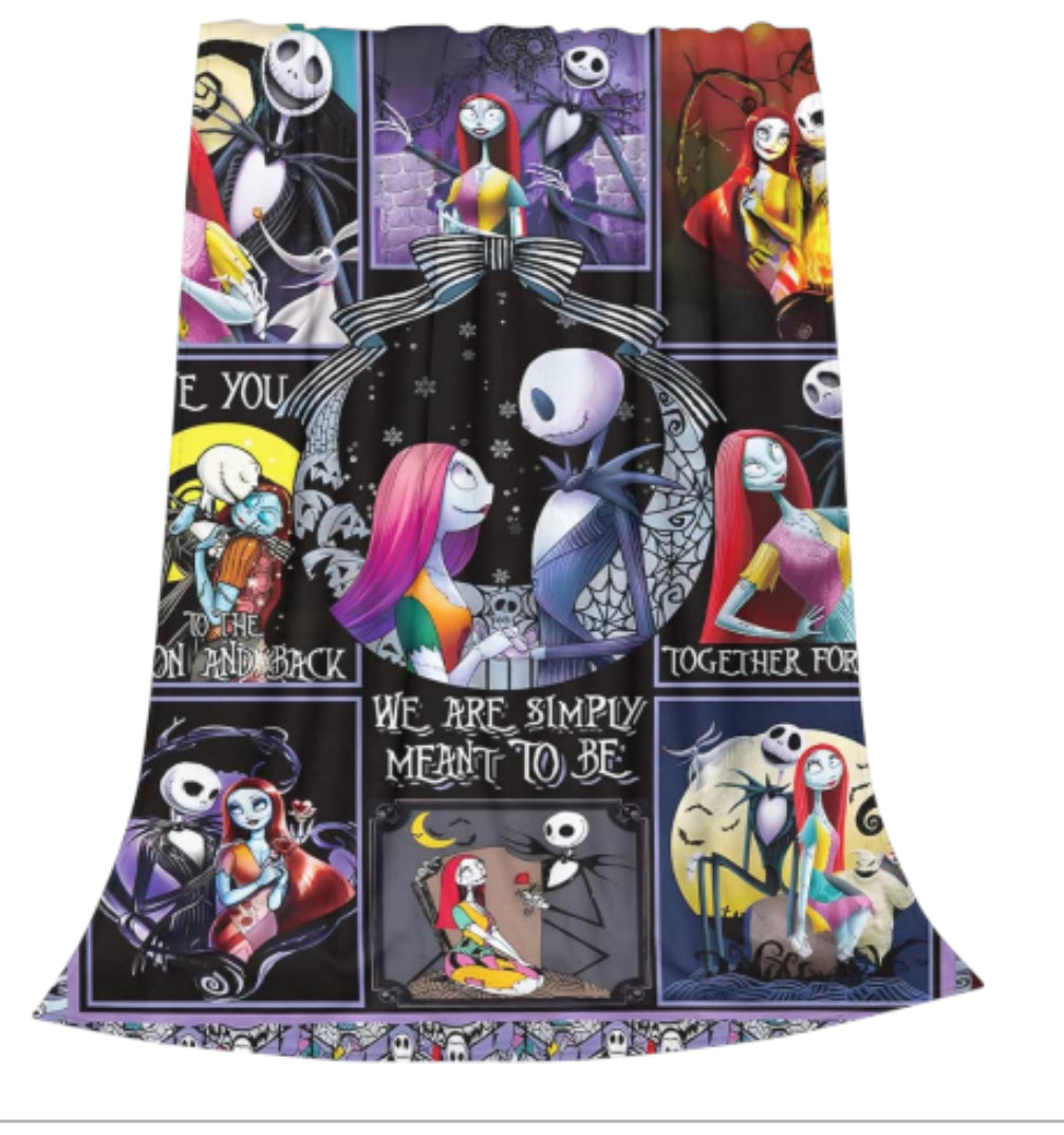 The Nightmare before Christmas Throw Blanket - Jack &amp; Sally