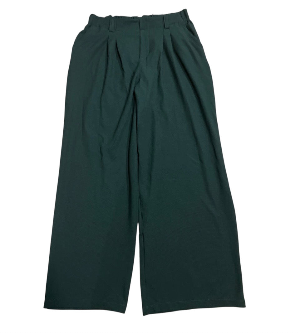Halara high-waisted pleated wide-leg trousers(Large)