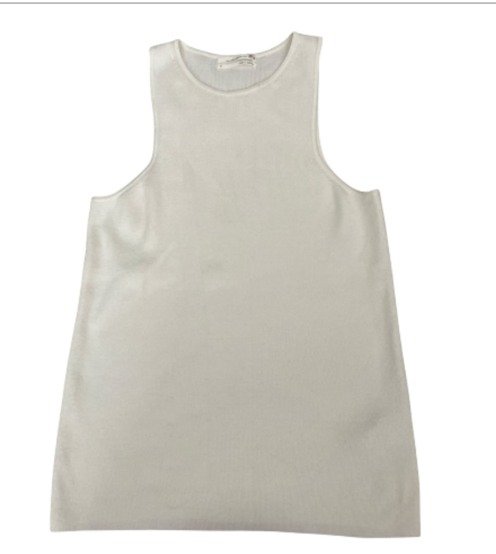 By Anthropology Lightly Ribbed Cream Sweater (X-Large)