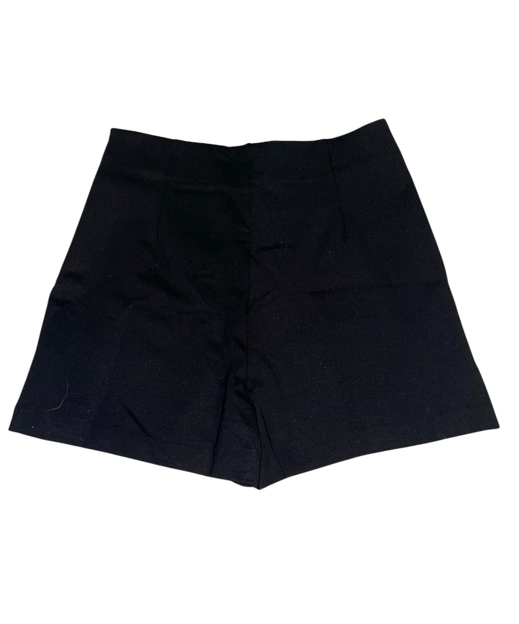 Zenana Wrap Front Skort in solid black.(Small)