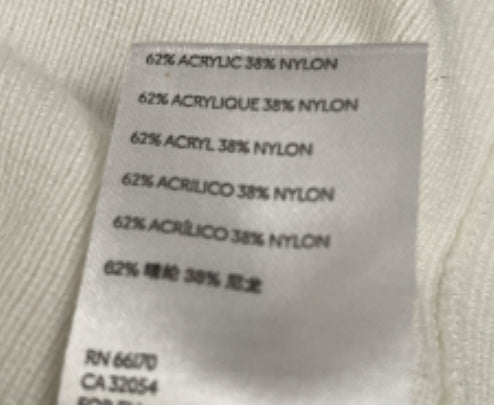 By Anthropology Lightly Ribbed Cream Sweater (X-Large)