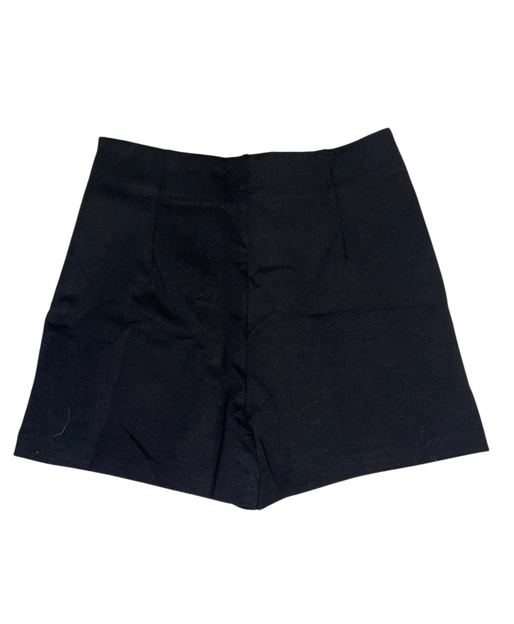 Zenana Wrap Front Skort in solid black.(Medium)