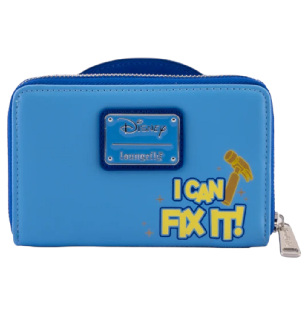 Loungefly Disney Wreck-It Ralph Fix-It Felix Cosplay Zip Around Wallet.