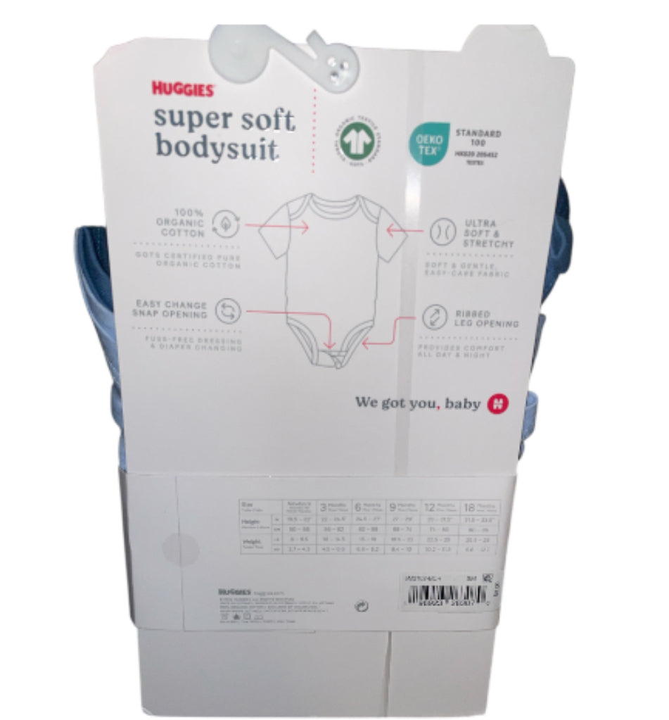 Huggies Baby Boys 3-Pack Bodysuit Set (3 month)