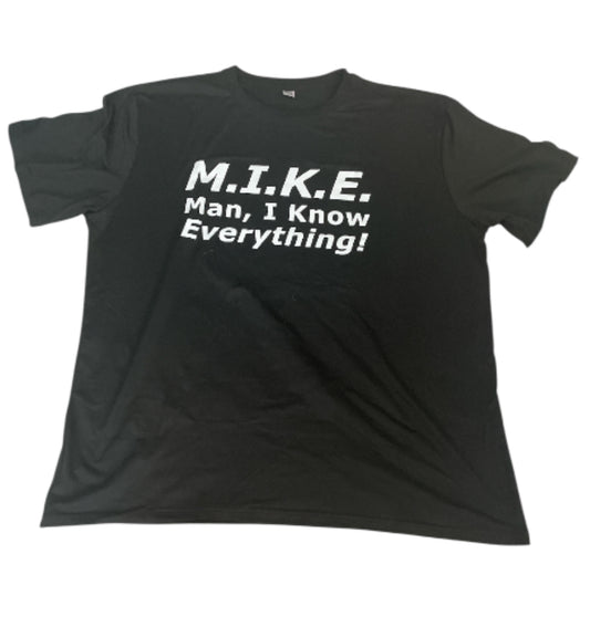 M.I.K.E Black Man I Know Everything Tee Shirt (3x)