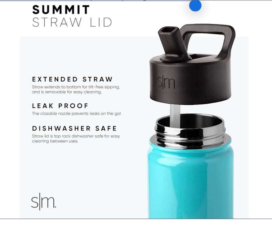 Simple Modern Water Bottle with Straw and Chug Lid