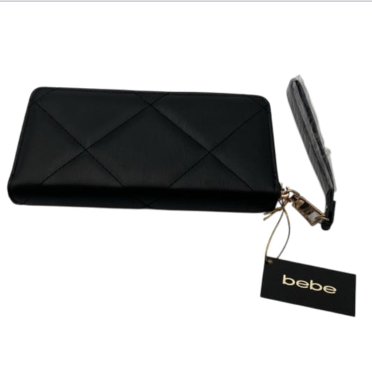 BEBE Los Angeles Vivian Wristlet Zip Around Tri-Fold Wallet