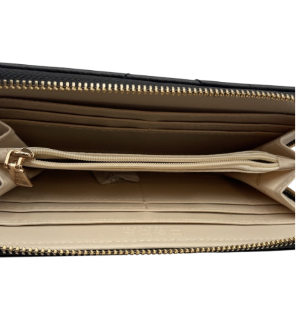 BEBE Los Angeles Vivian Wristlet Zip Around Tri-Fold Wallet