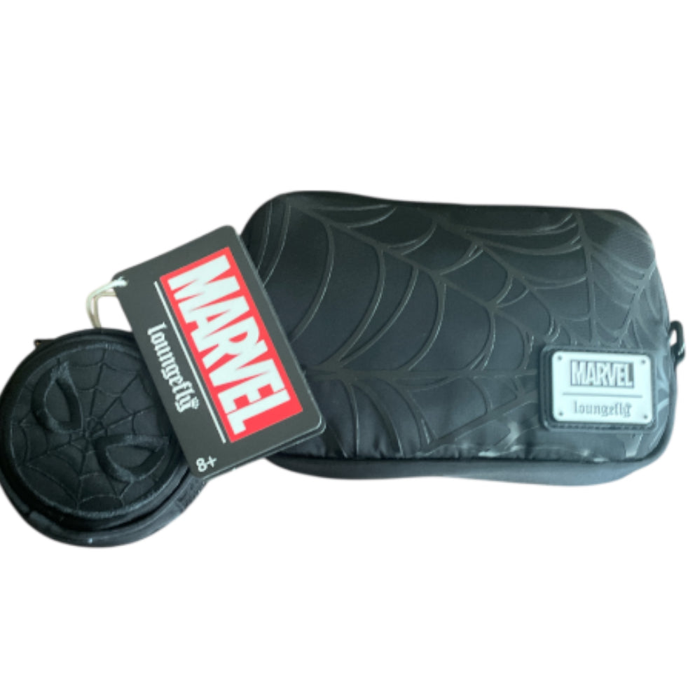 Loungefly Marvel Spider-Man Suit Sling Bag with a detachable coin bag