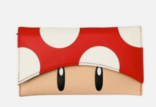 Super Mario - Super Mushroom Faux Leather Bi-Fold Wallet