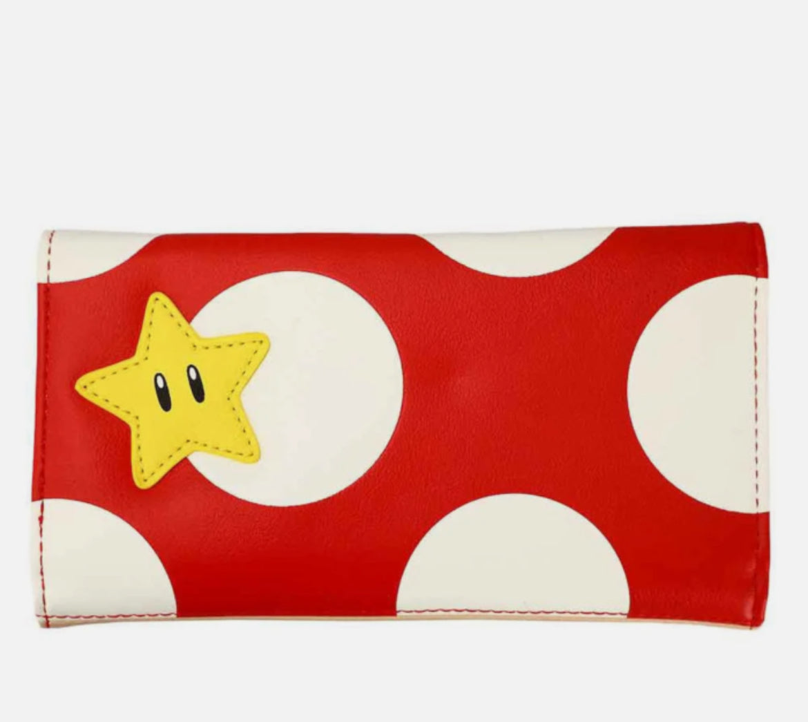 Super Mario - Super Mushroom Faux Leather Bi-Fold Wallet