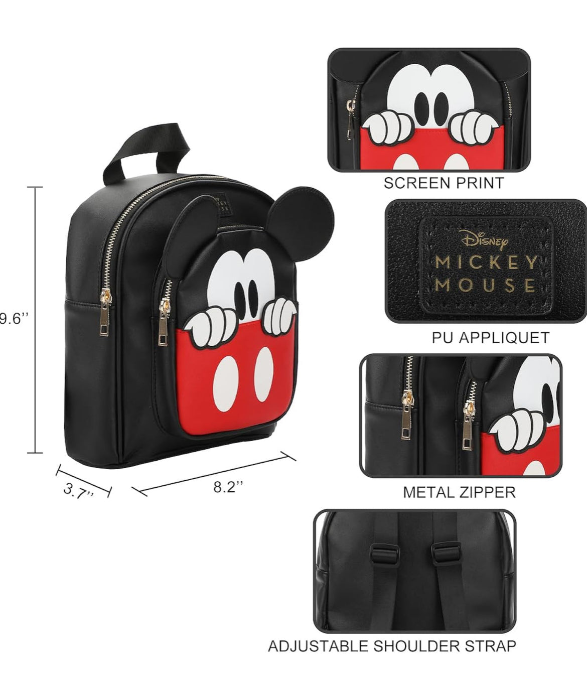 Disney Mickey Mouse Peekaboo Mini Backpack