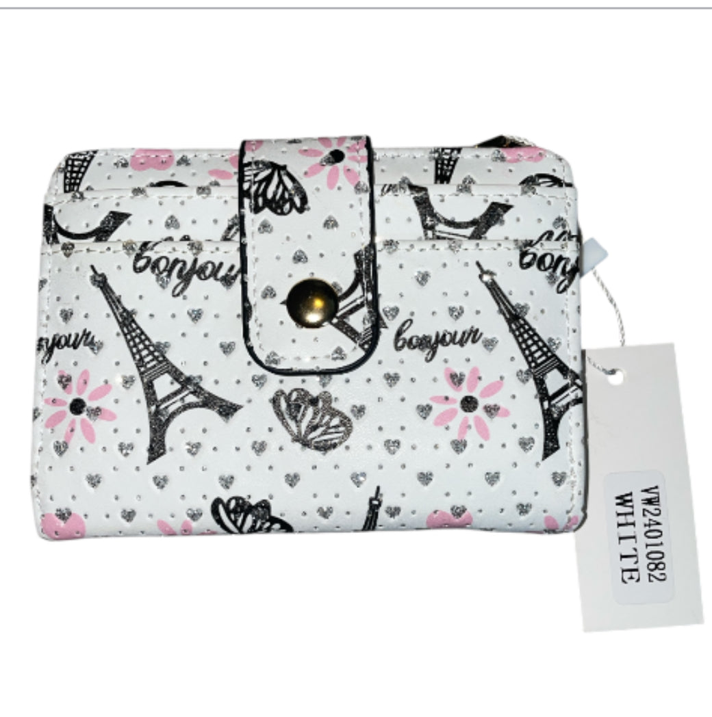 Paris Themed Bonjour Bi-Fold Wallet