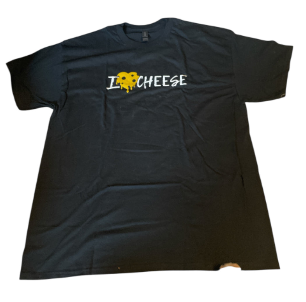 I Love Cheese Black Tee Shirt