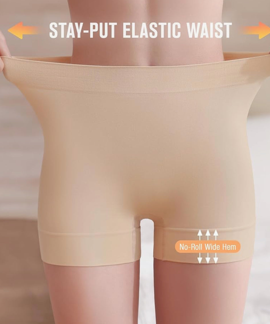 BESTENA Seamless Smooth Nude Shapewear Boyshorts -3 pack (Large)