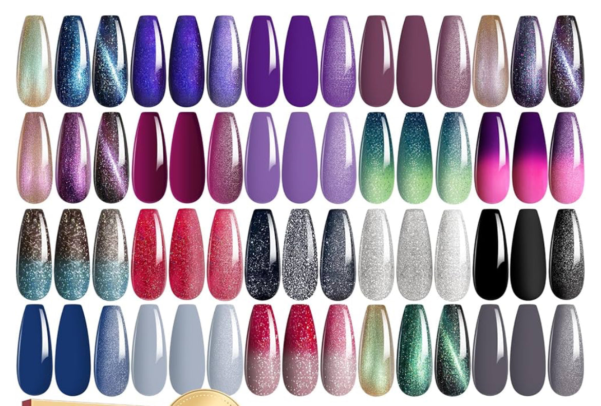 ROSALIND 20PCS Glitter Gel Nail Polish Set