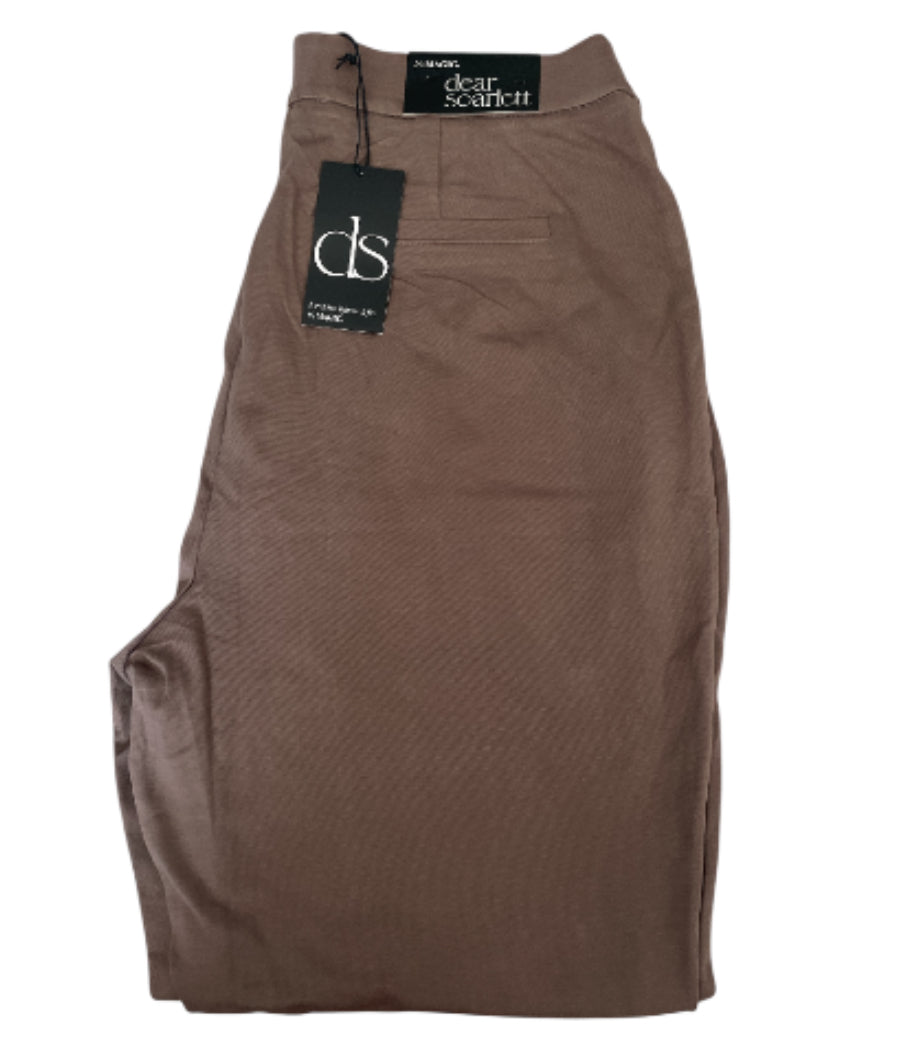 Dear Scarlett Magic Straight Leg Pants in Dark Mocha (1x)