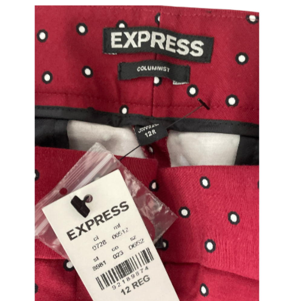Express Columnist Burgundy Polk a Dot Pants (12)