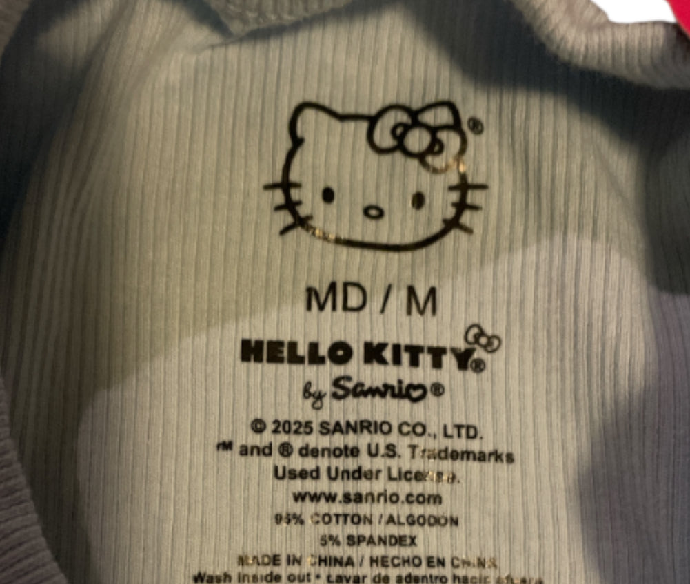 Hello Kitty & Friends Ribbed Tank Top in a light blue color.