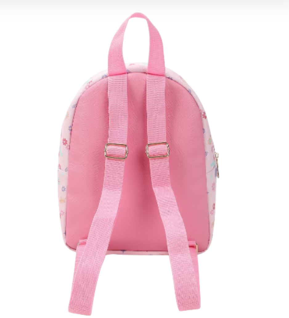 Disney Princess Rapunzel Belle & Tiana Pink Backpack