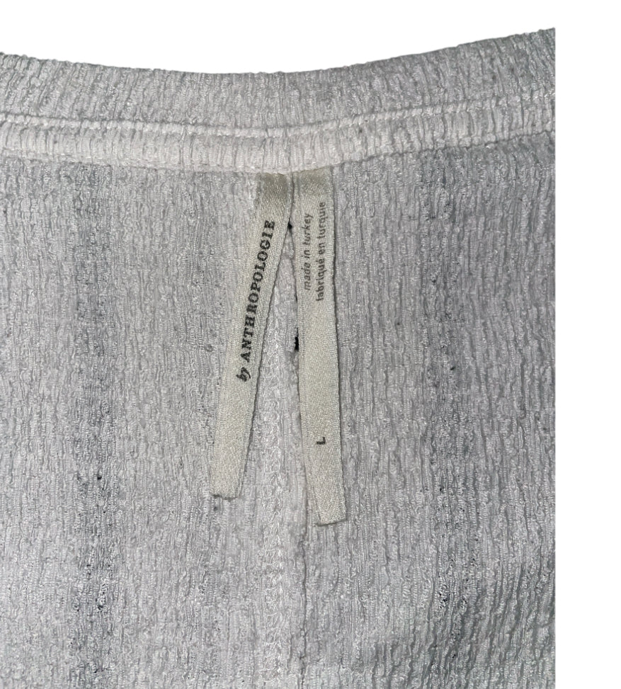 Anthropologie Willa Textured Striped V Neck Top (Large)