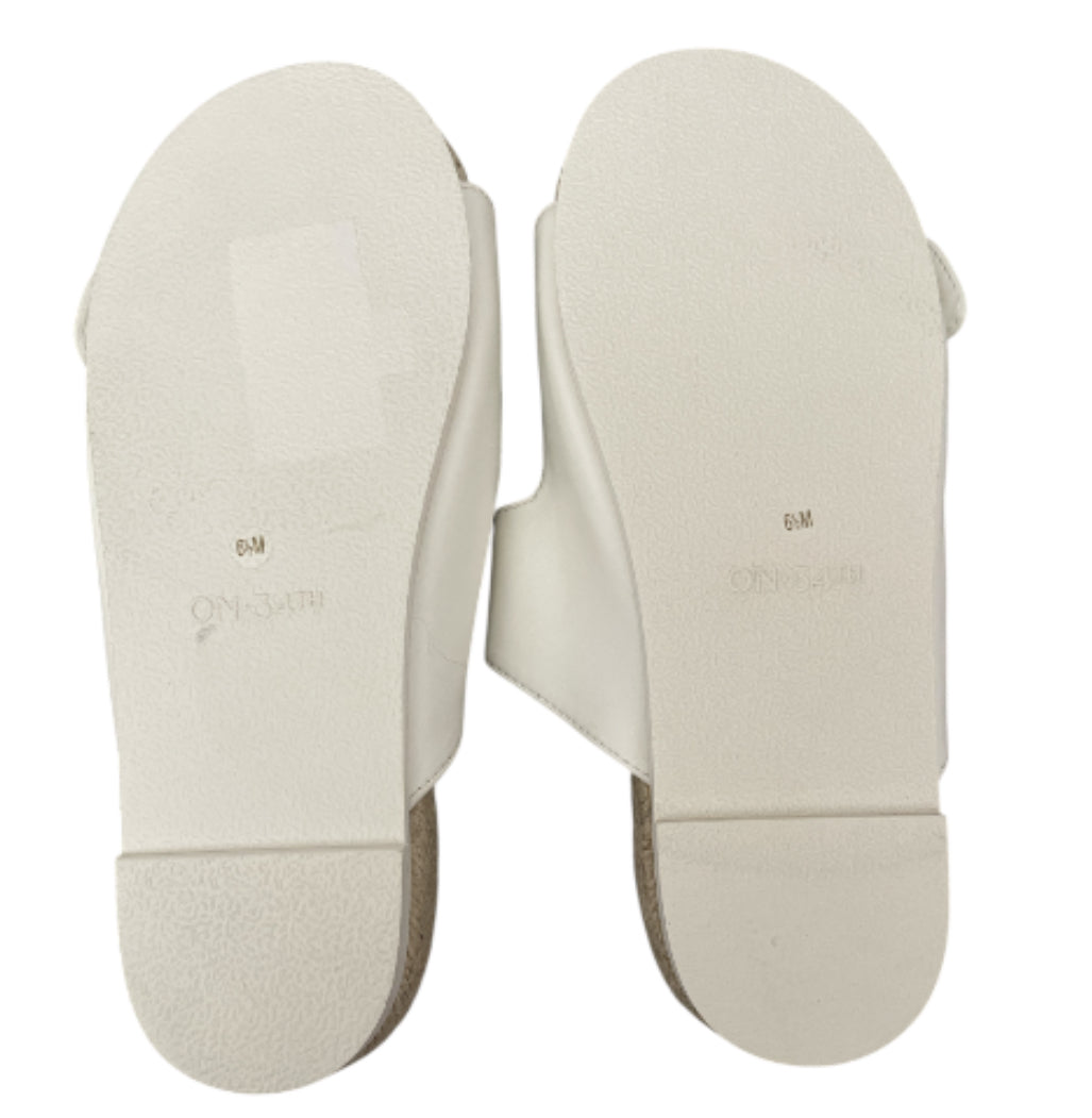 On 34th Milaa Buckled Footbed Sandal in white