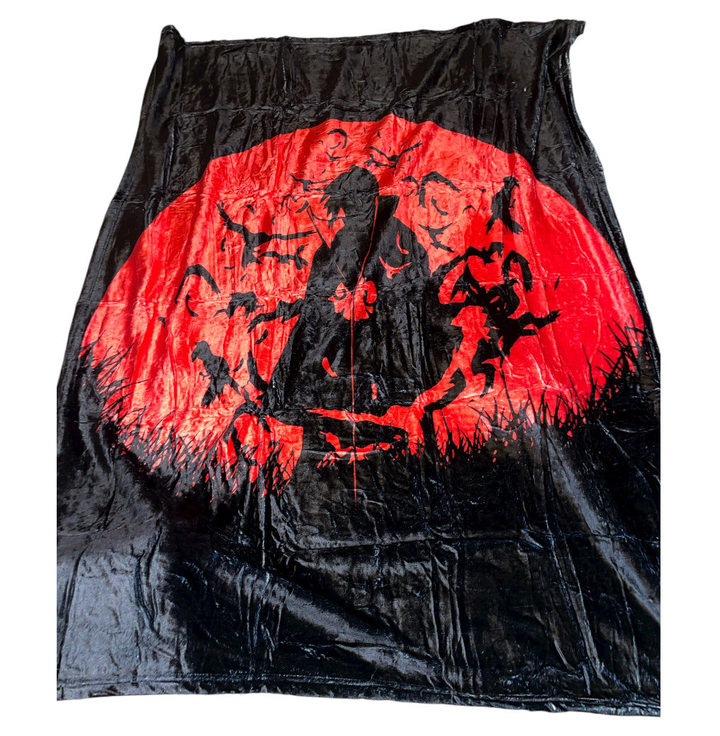 Anime Itachi Uchiha Blood Moon Tapestry Blanket