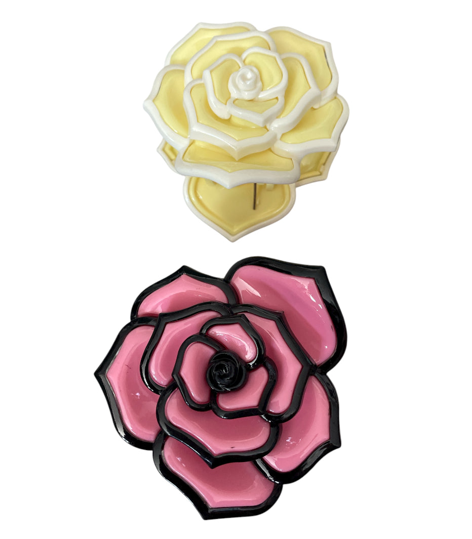 Rose Multi Colored Claw Clips set of 5