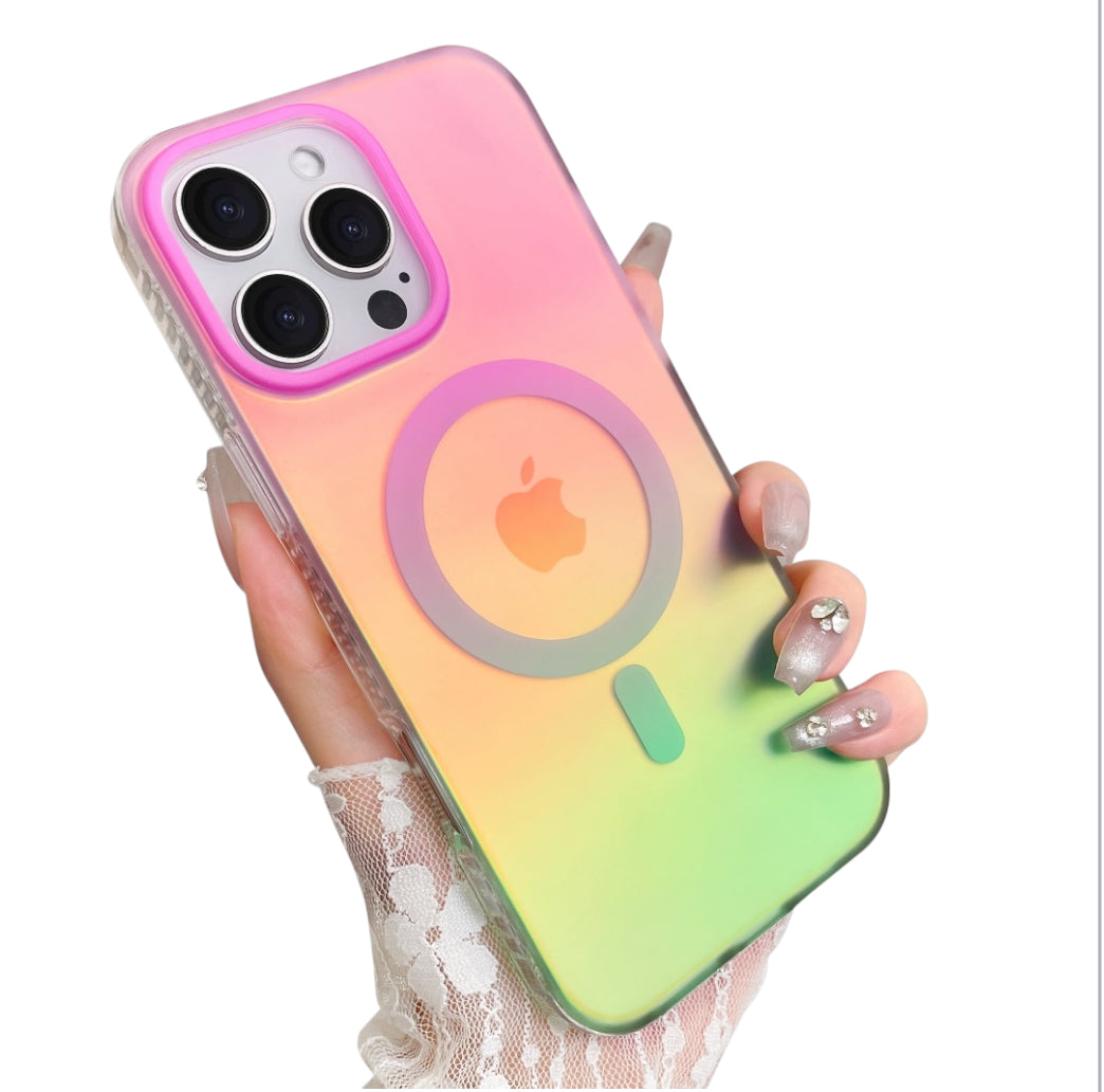 OOK For iPhone 16 Pro Max Case Magnetic, Gradient Rainbow
