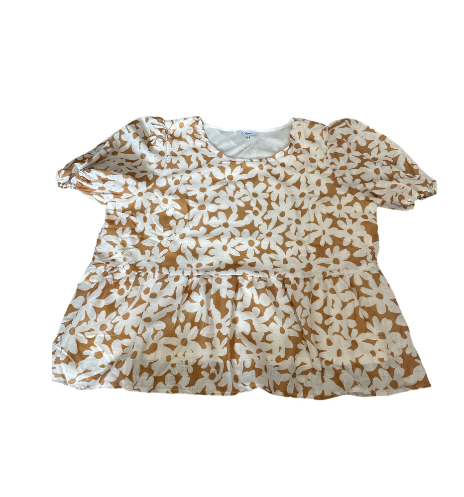 Polygram Daisy Days Peplum Blouse (2x)