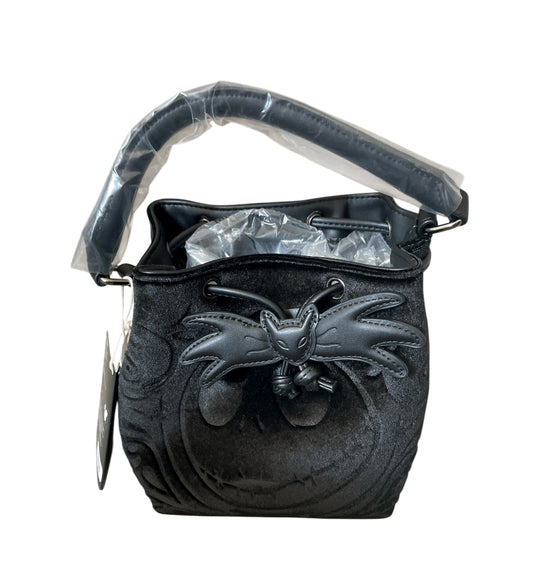 Loungefly Disney Jack Skellington Bow Tie Velvet Bucket Bag