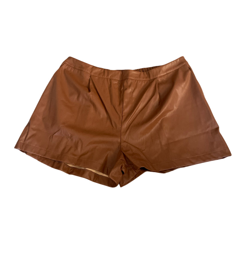 Heyson Faux Leather Brown Shorts (3x)