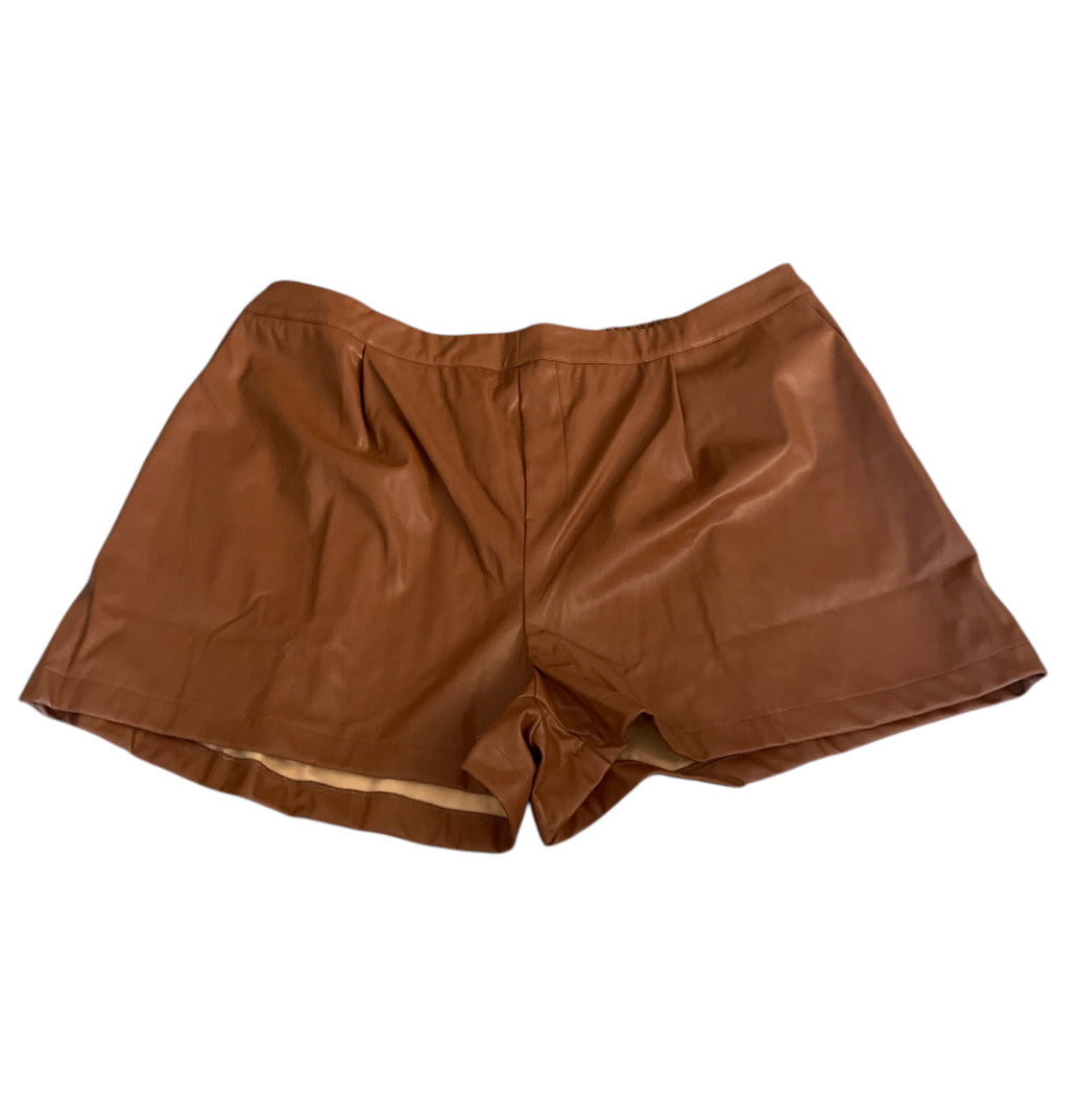 Heyson Faux Leather Brown Shorts (3x)