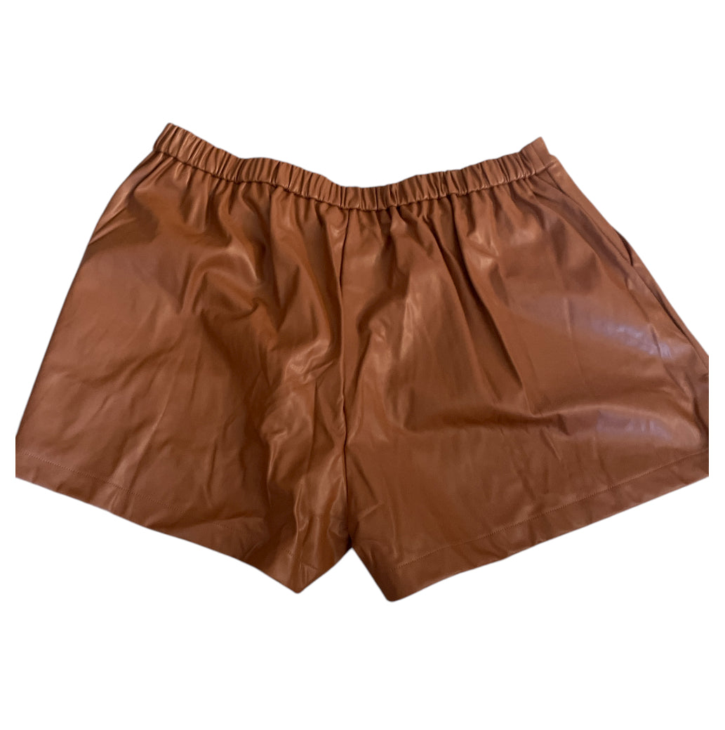 Heyson Faux Leather Brown Shorts (3x)