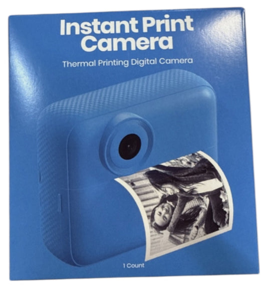 Instant Print Blue Camera
