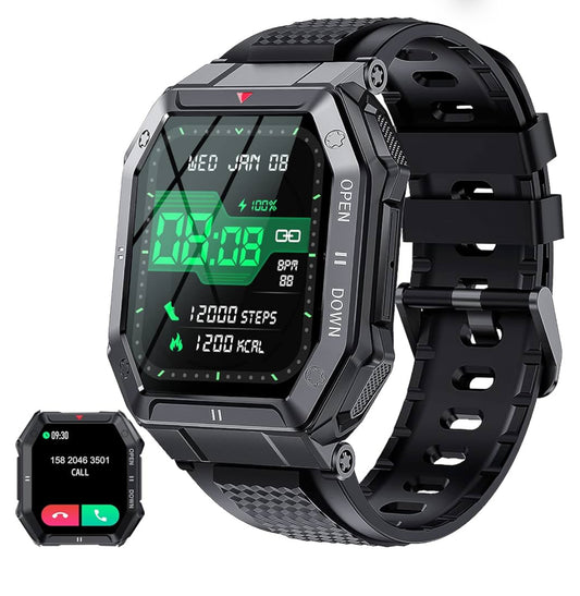 Military Smart Watch for Men with Bluetooth