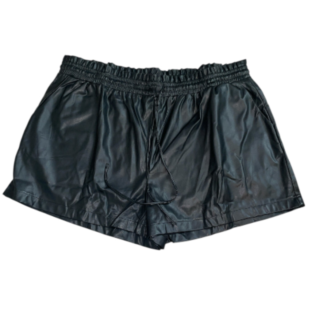 Heyson Black Faux Leather Shorts (3x)
