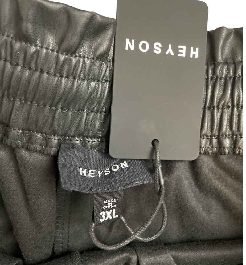 Heyson Black Faux Leather Shorts (3x)