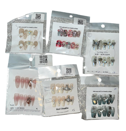 Decorative Press on Nails 6 packs Assorted