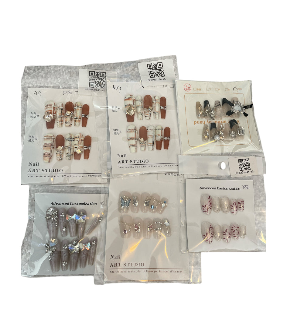 Decorative Press on Nails 6 packs Assorted