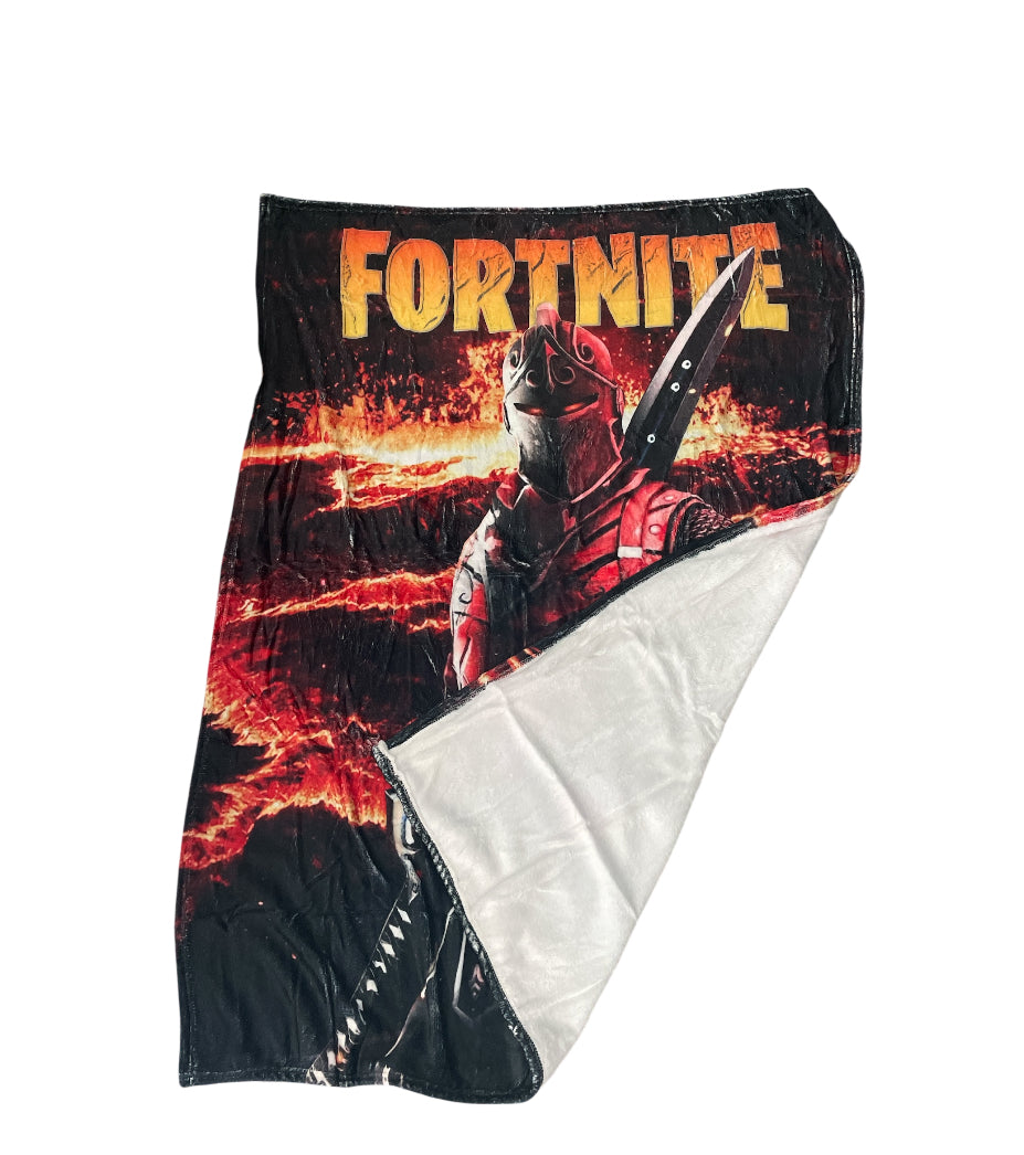 Fortnite Black Knight-themed fleece throw blanket