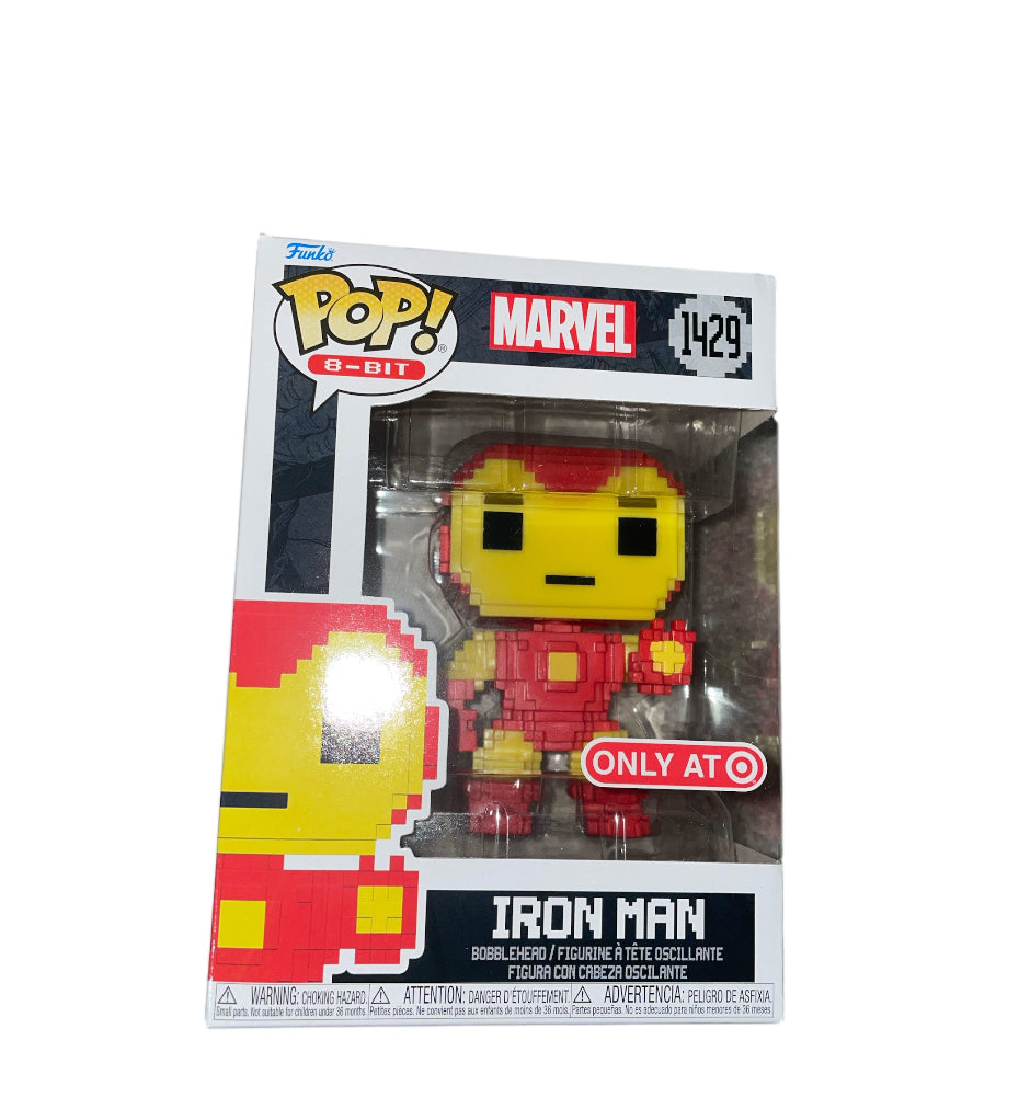Funko Pop!Marvel: 8-Bit Iron Man figure.