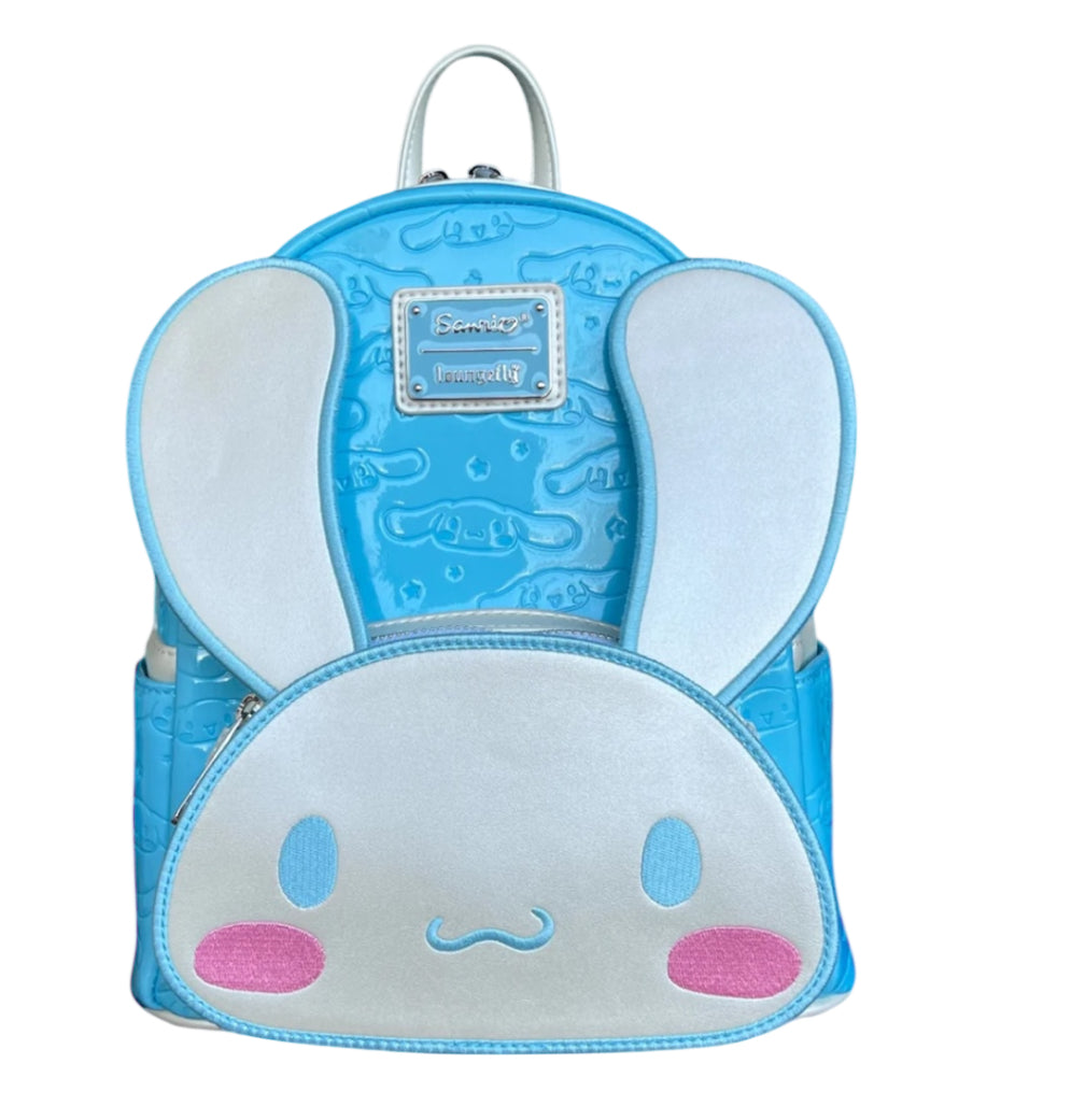 Loungefly Sanrio Cinnamoroll Moveable Ears Mini Backpack in Blue Patent Leather