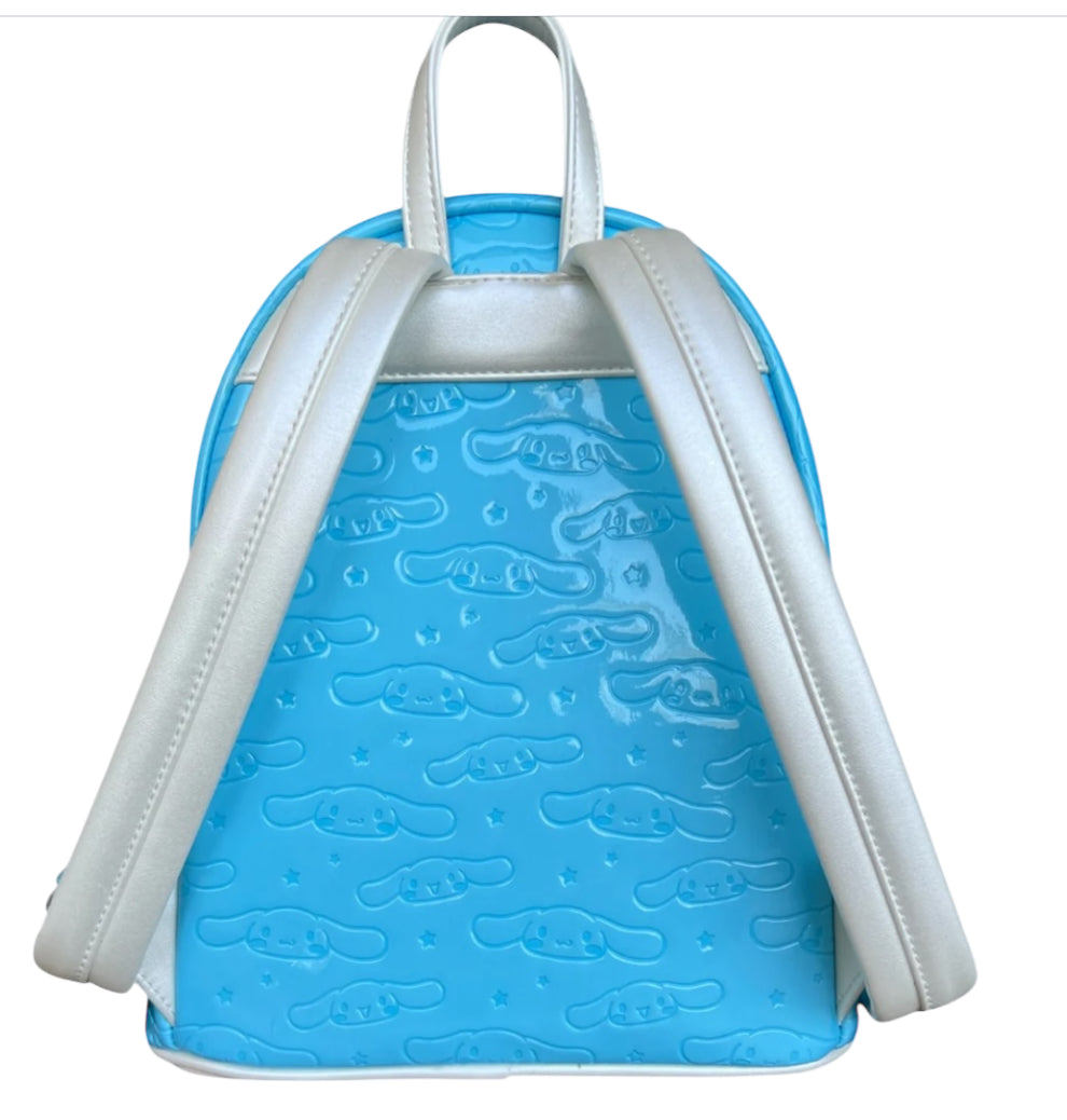 Loungefly Sanrio Cinnamoroll Moveable Ears Mini Backpack in Blue Patent Leather
