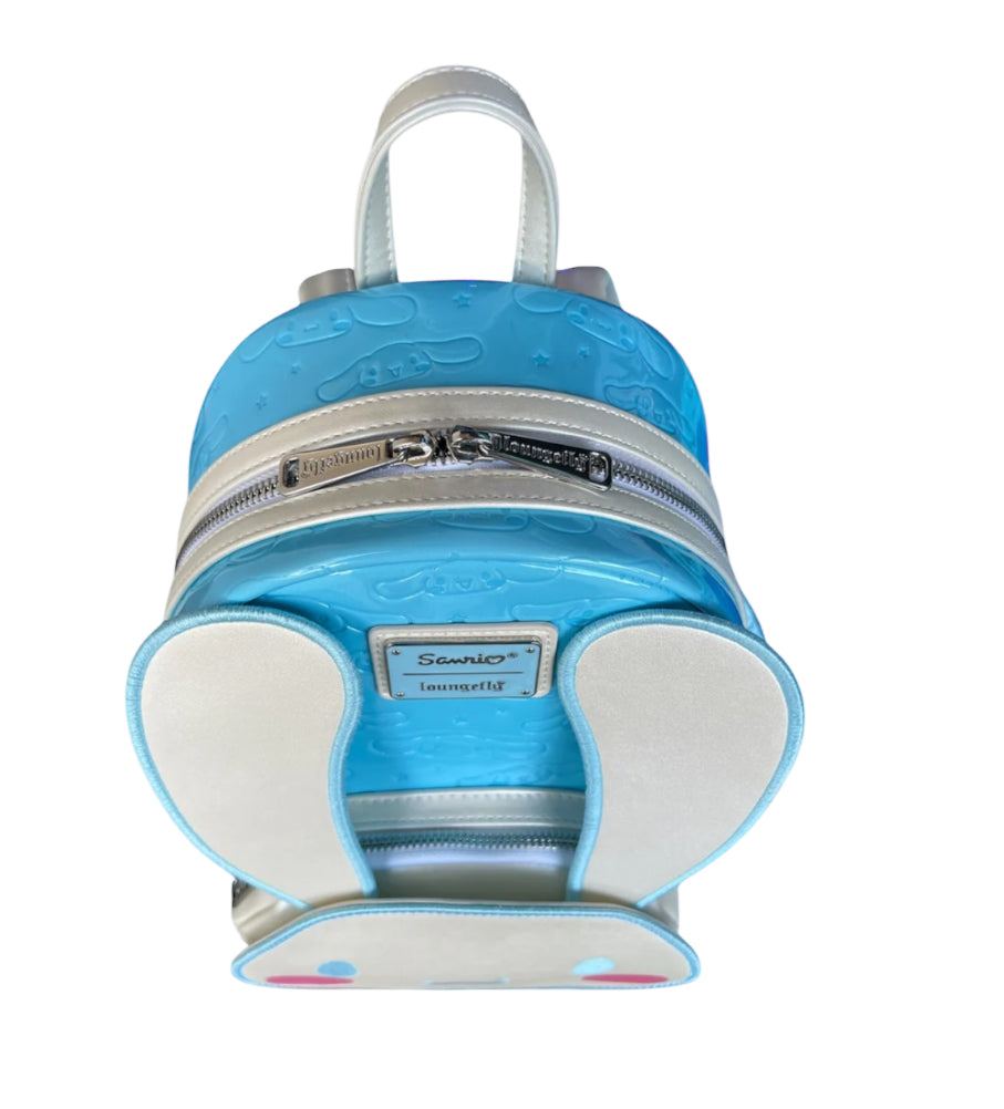 Loungefly Sanrio Cinnamoroll Moveable Ears Mini Backpack in Blue Patent Leather
