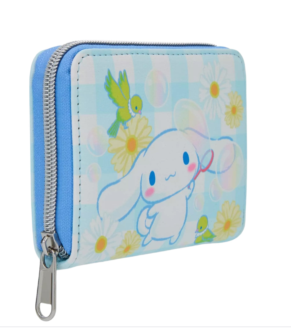 Loungefly Cinnamoroll Daisy Gingham Mini Wallet.