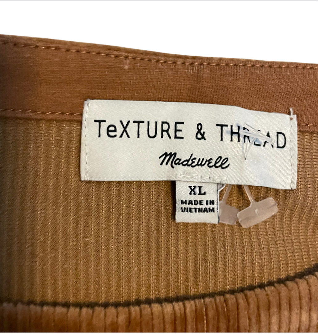 Madewell Texture & Thread Corduroy Swing Top (XL)