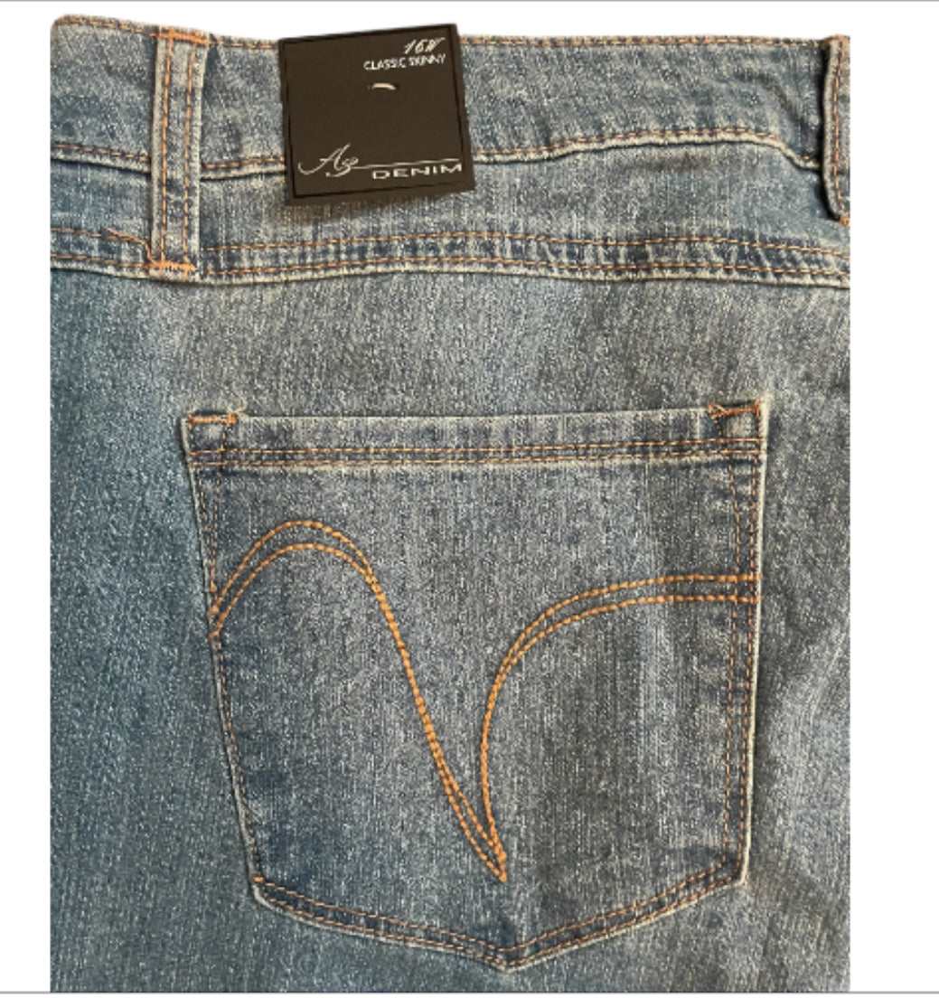 AG Denim Distressed Skinny Jeans(16w)