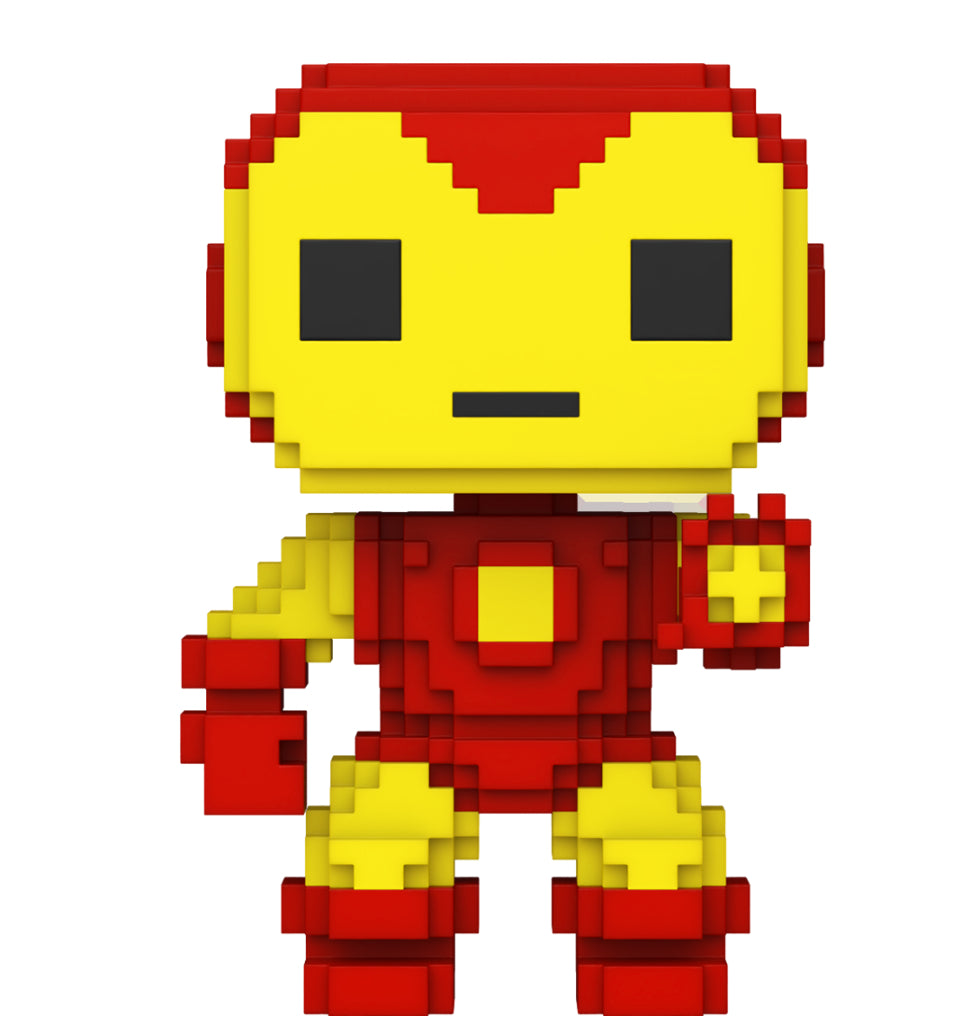 Funko Pop!Marvel: 8-Bit Iron Man figure.