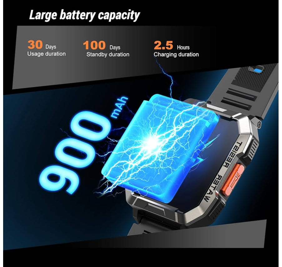 Military 2.01'' Smart Watch for Android and iPhone